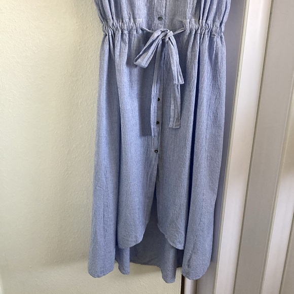 Free People Retro Romance Blue Gingham Maxi Top - Picture 4 of 13